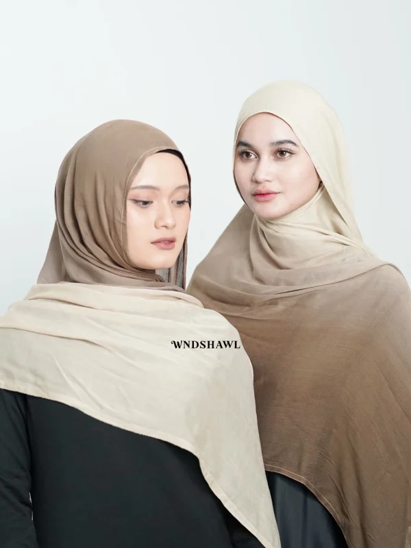 Wnd Shawl - Gradient Bronze Viscose Pashmina | Pashmina Ombre | Modal Hijab | Pashmina Viscose - Image 4