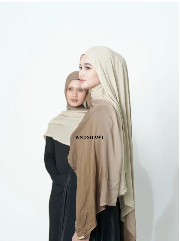 Wnd Shawl - Gradient Bronze Viscose Pashmina | Pashmina Ombre | Modal Hijab | Pashmina Viscose - Image 3