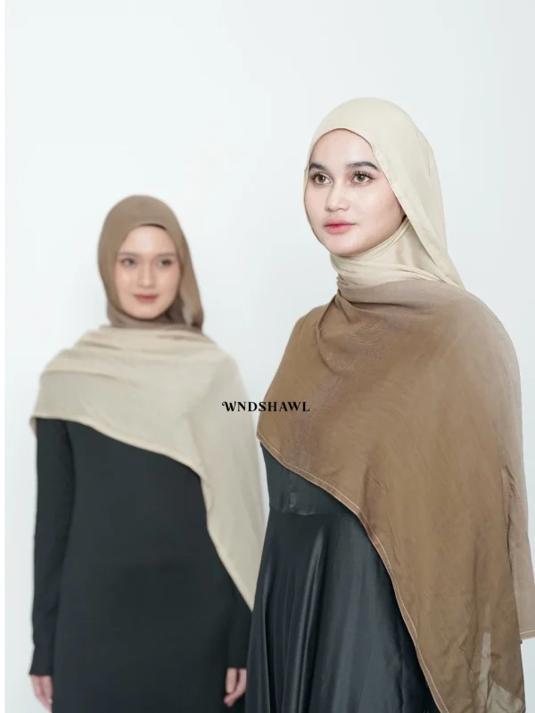 Wnd Shawl - Gradient Bronze Viscose Pashmina | Pashmina Ombre | Modal Hijab | Pashmina Viscose - Image 2