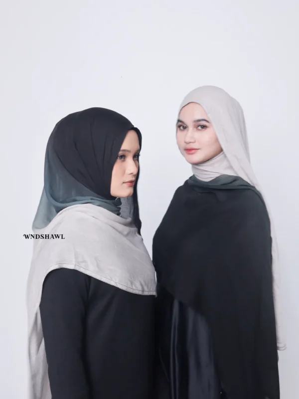 Wnd Shawl - Gradient Moonlight Viscose Pashmina | Pashmina Ombre | Modal Hijab | Pashmina Viscose - Image 4