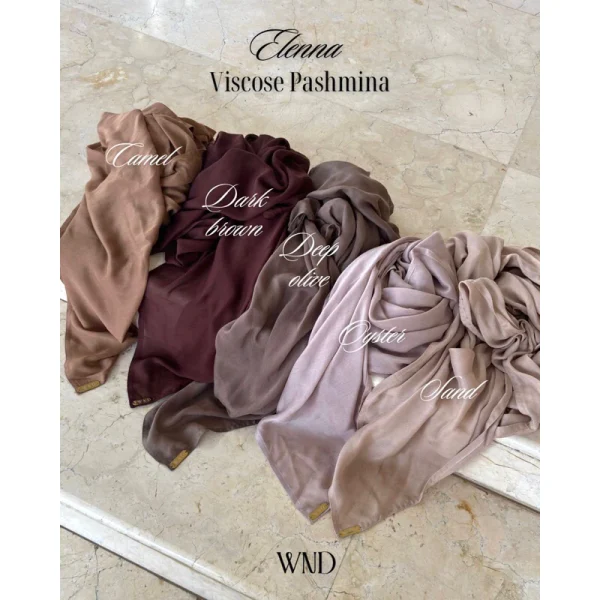 Elenna - Modal Hijab Pashmina Viscose 100 % Original by WND SHAWL - Image 2