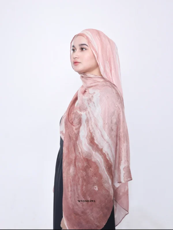 Wnd Shawl - Printed Cotton Pashmina in BLOSSOM (Hijab Motif Pashmina) - Image 9