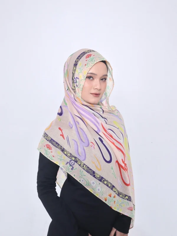 Wnd Shawl - Printed Cotton Pashmina in SOFEA (Hijab Motif Pashmina) - Image 4