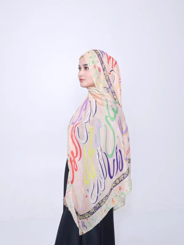 Wnd Shawl - Printed Cotton Pashmina in SOFEA (Hijab Motif Pashmina) - Image 5