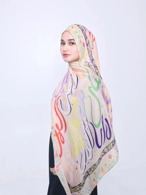 Wnd Shawl - Printed Cotton Pashmina in SOFEA (Hijab Motif Pashmina) - Image 3