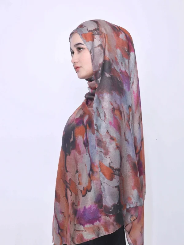 Wnd Shawl - Printed Cotton Pashmina in TWILIGHT (Hijab Motif Pashmina) - Image 8